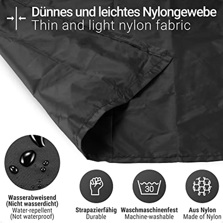Siegvoll Mini Picknickdecke Schwarz, Ultraleichte Stranddecke 140x150 cm – Bild 4