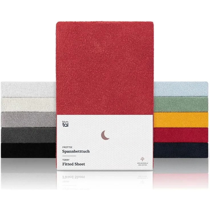 Blumtal Spannbettlaken Frottee Spannbettlaken Bettlaken, Frottee, Gummizug: rundum, (2 Stück), wärmend bis 25cm Matratzenhöhe, Premium Qualität 170 g/m²