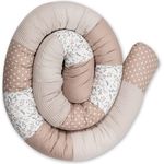 ULLENBOOM ® Baby Kuschelschlange 300x13 cm Sandblume (Made in EU) - Kuschelschnecke in vielen Farben und Größen, Bezug: 100% OEKO TEX Baumwolle, Nackenrolle, Motiv: Sterne
