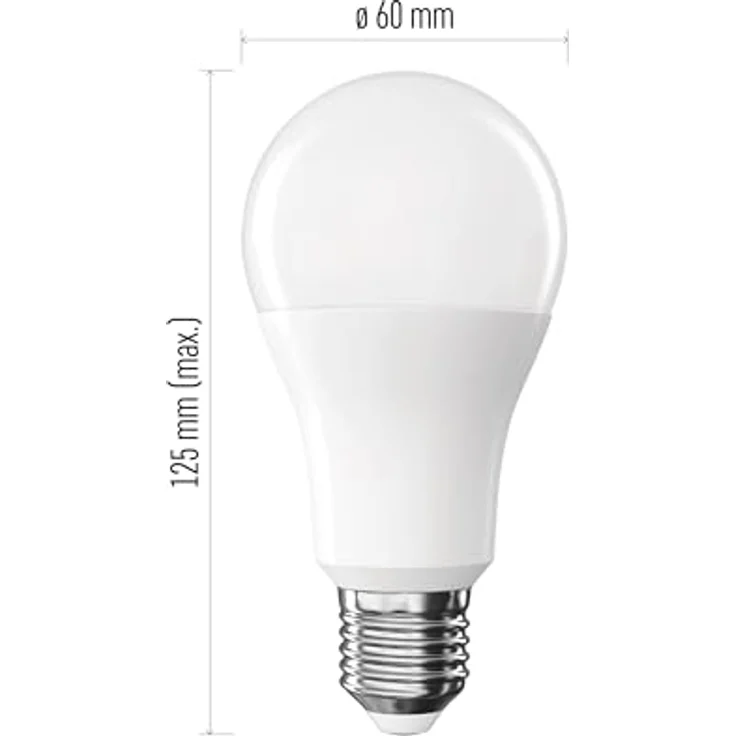EMOS - LED-Lampe BASIC A60 - E27 Sockel - Neutralweiß - 1521 lm - 15,3W (Ersatz für 100W Glühbirne) - Lebensdauer 20 000 Stunden - Abstrahlwinkel 200° - CRI min. 80 – Bild 4