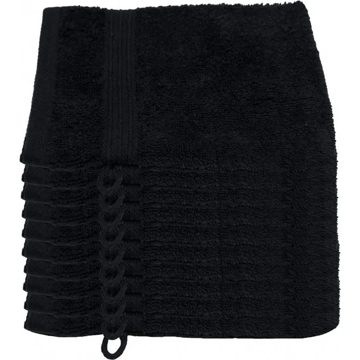 Julie Julsen Waschhandschuh 10-Waschhandschuh-Schwarz-Waschhandschuh 15 x 21 cm (10-tlg)
