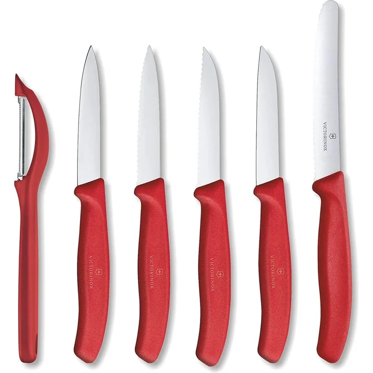 Victorinox Swiss Classic Gemüsemesser-Set 6-teilig rot – Bild 1