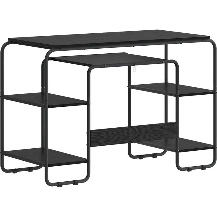 vidaXL Schreibtisch mit Stauraum Schwarz Eichen-Optik 8008032 – Bild 5