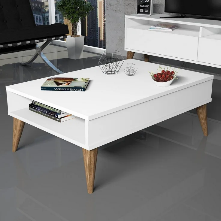 Skye Decor 'Best - White' Couchtisch, Weiß, 90 x 34,6 x 60 cm