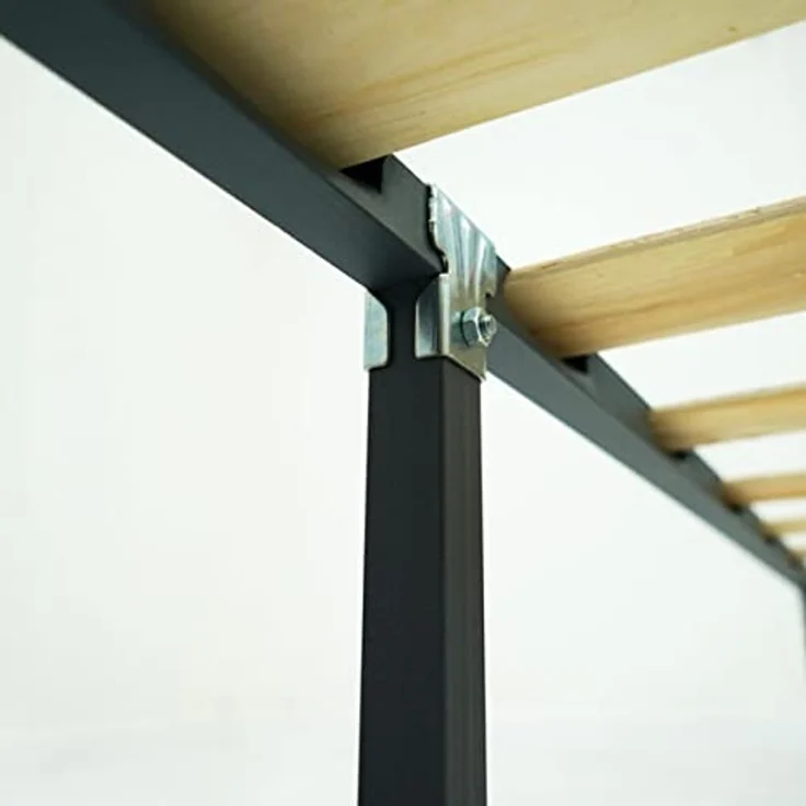 DUÉRMETE ONLINE - Lattenrost Basic Struktur 30 x 30 mm mit Beinen, Stahlrohr 30 x 30 mm, Epoxidfarbe Grau, 90 x 190 – Bild 4