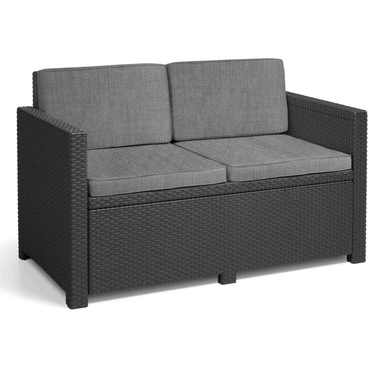 Allibert Victoria / Monaco 2-Sitzer anth. Rattanoptik, wetterfest, Garten, Outdoor