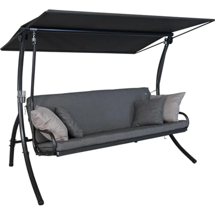 Angerer 'Elegance Smart' Hollywoodschaukel, Stahl / Polyester stone, 210x145x160 cm – Bild 2