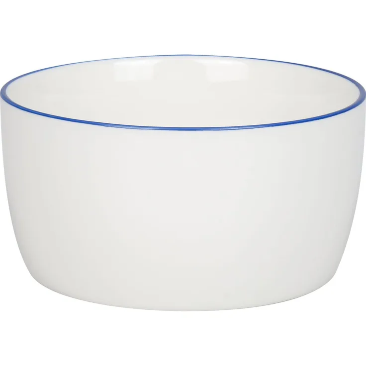 KÖNITZ 1192653047 Müslischale 380 ml mit blauem Rand, Basic Bone