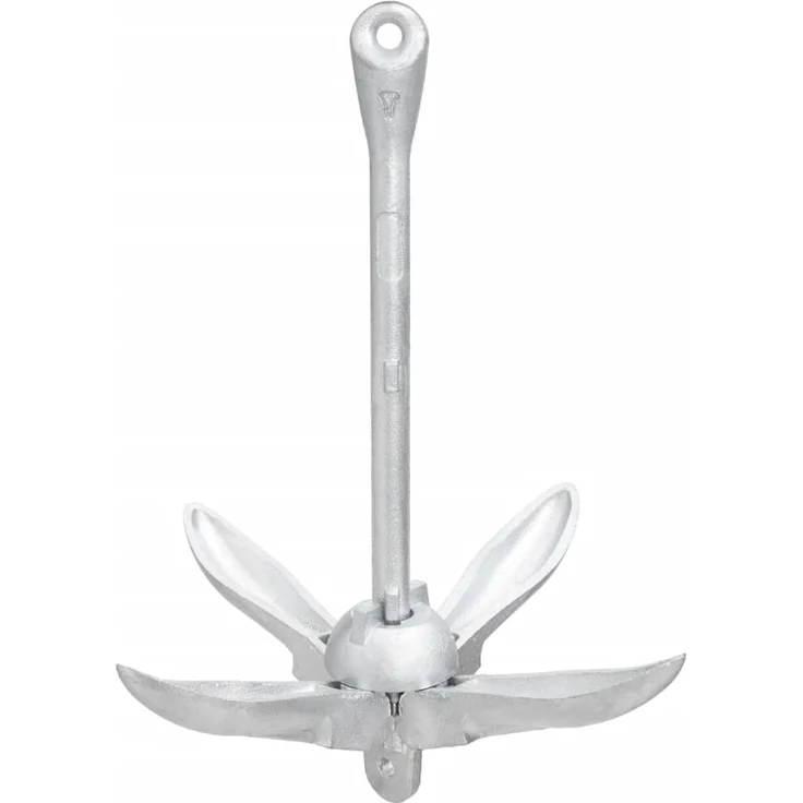 vidaXL Klappanker mit Seil Silbern 2,5 kg Temperguss 94285 – Bild 5