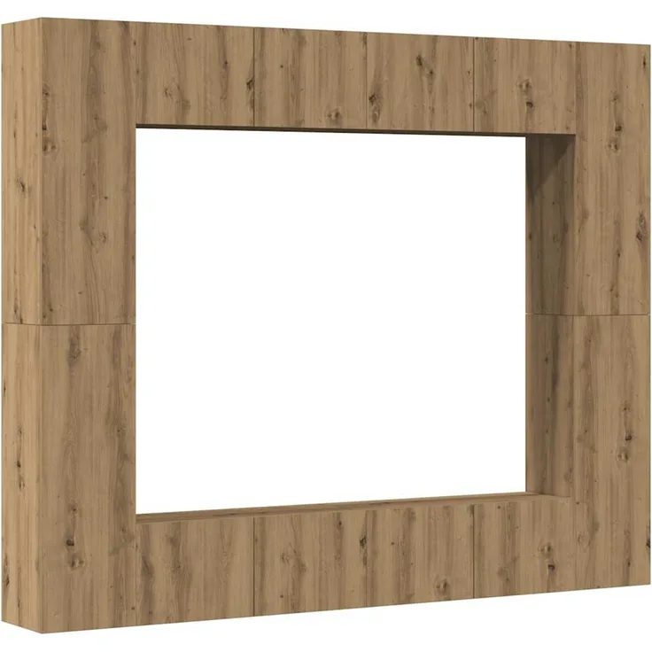 vidaXL 8-tlg. TV-Schrank-Set Wandmontage Artisan-Eiche Holzwerkstoff 3328954