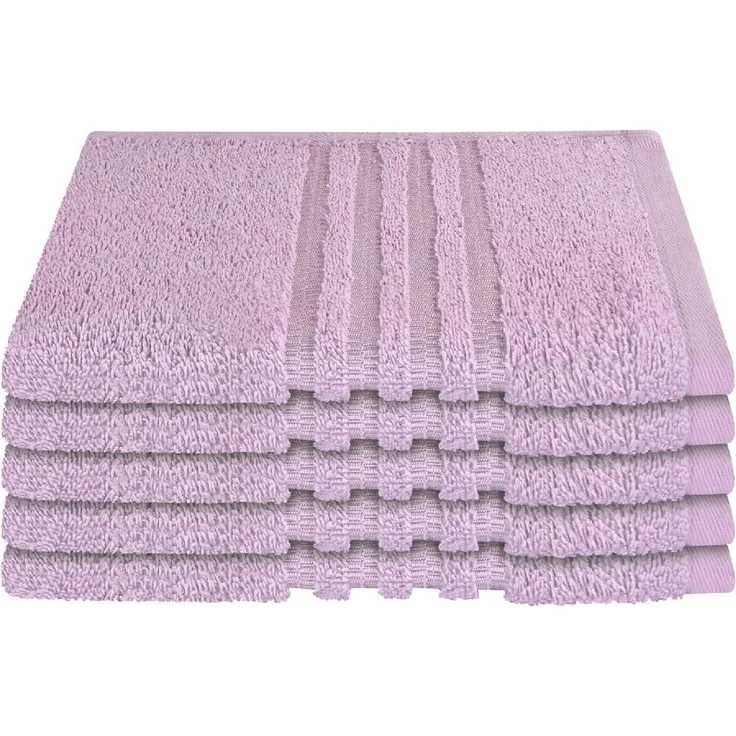 Schiesser Gästetuchset Milano - 5-teilig - 30 x 50 cm - Rosé