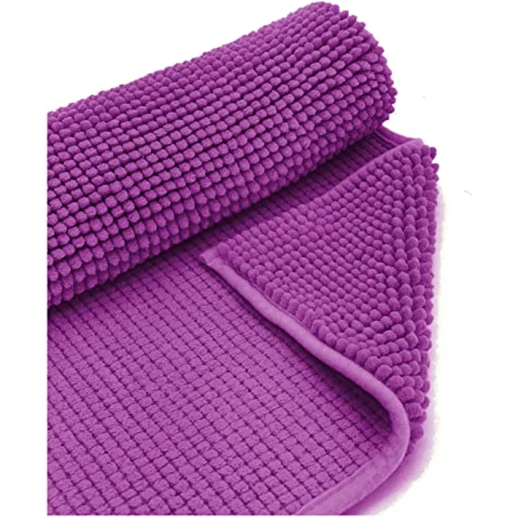 heimtexland Badematte Badvorleger Chenille Badteppich Duschvorleger, rutschhemmend beschichtet, Fußbodenheizung geeignet, fußbodenheizungsgeeignet, saugstark, schnell trocknend, strapazierfähig, rutschfest, Polyester, rechteckig, 45x50 cm, Hochflor, su... – Bild 7
