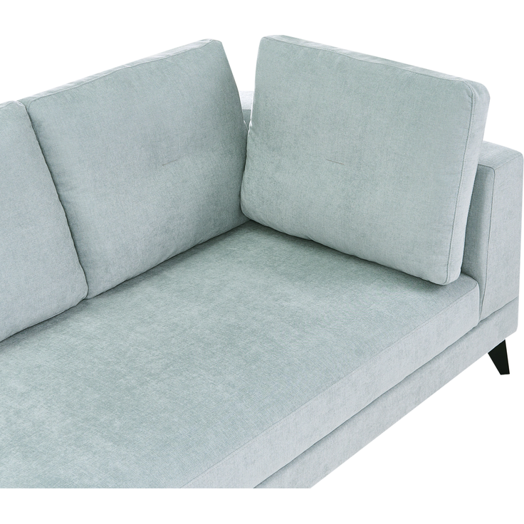 Sofa 4-Sitzer YURI Kunstleinen Hellblau – Bild 7