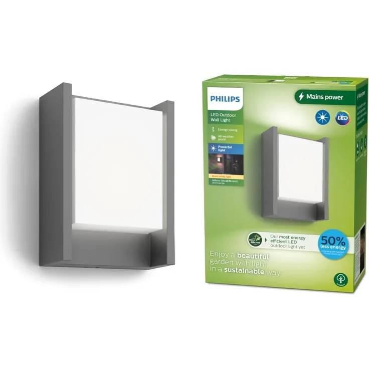 Philips LED Außenwandleuchte Arbour anthrazit warmweiß