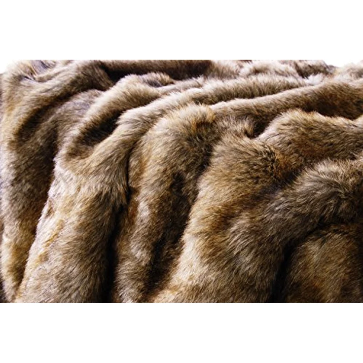 Wohndecke Felldecke (Kunstfell) Otter braun, Wohnen und Accessoires GmbH & Co. KG, Felloptik – Bild 6