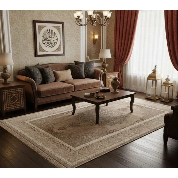 Vimoda Orientteppich Salsa, moderner orientalischer Klassiker Look, Rechteckig, Höhe: 13 mm, Teppich kurzflor modern, dicht, weich, Wohnzimmer, Schlafzimmer – Bild 3