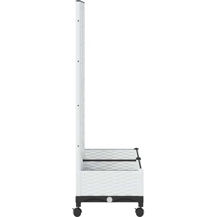 vidaXL Pflanzkübel mit Spalier und Rädern Weiß 80 x 40 x 131,5 cm PP 3422968 – Bild 4