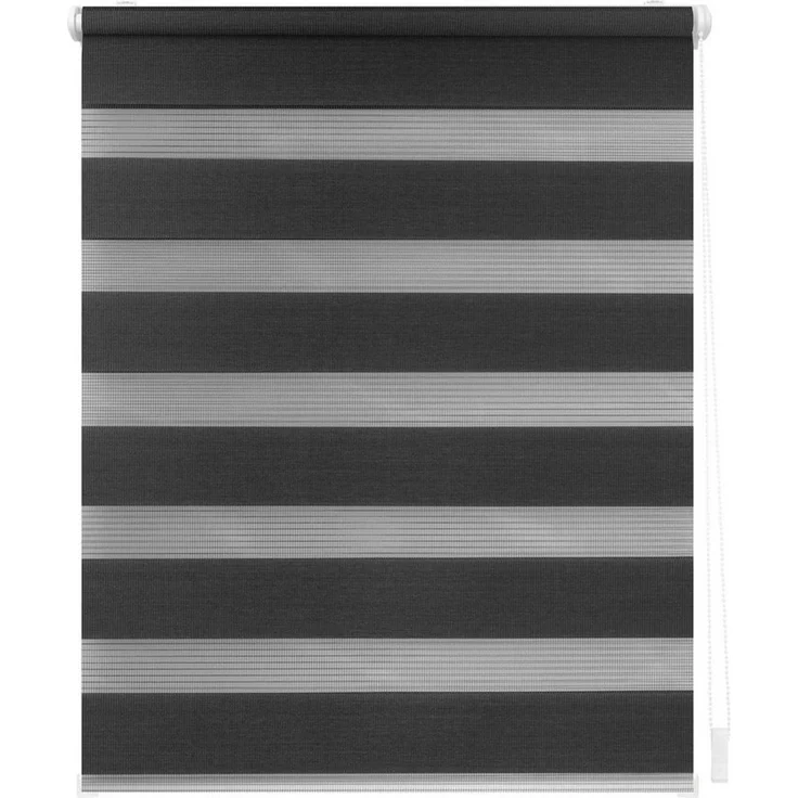 Lichtblick Sonnenschutzsysteme GmbH Doppelrollo Kopenhagen 50 cm x 150 cm (BxL) Anthrazit modernes Duo Rollo; Klemm- und schraubbar; Lichtdurchlässig und blickdicht – Bild 5
