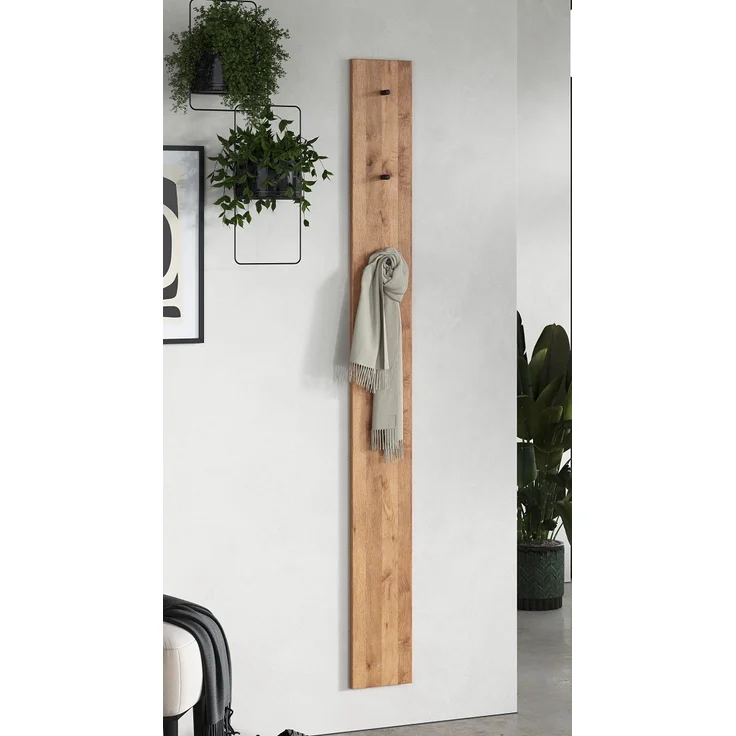 Wandgarderobe 20x190cm "Zarah" Wildeiche geölt – Bild 2
