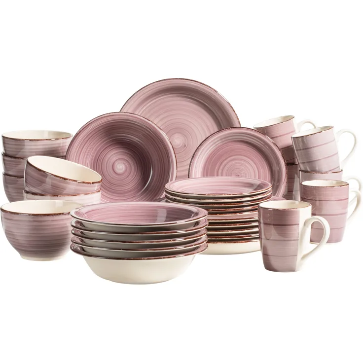 Mäser 931880 Kombiservice Lumaca für 6 Personen, Steinzeug (1 Set, 30-teilig)