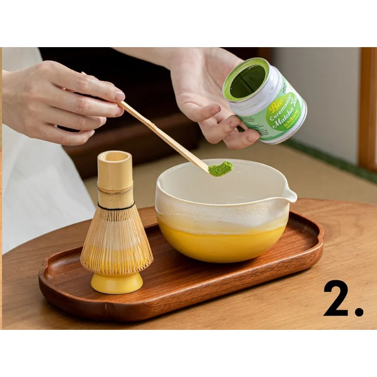 Goodwei Teeservice Matcha Latte Set Fuji Yellow (4-tlg), 1 Personen, Keramik, handgearbeitet – Bild 4