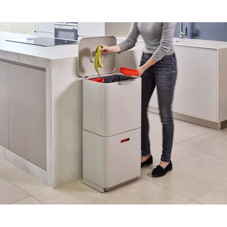 Joseph Joseph Mülleimer Totem 60 L Steingrau Papierkörbe & Mülleimer – Bild 3