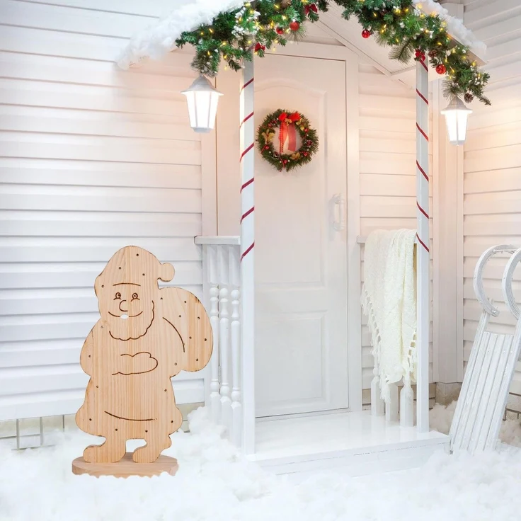 Weihnachtsbeleuchtung Draußen LED Weihnachtsdeko Außen Holz mit Timer 5307427 – Bild 4