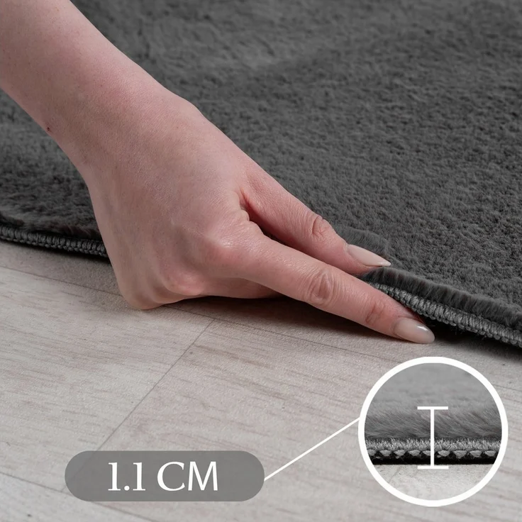 SIMPEX24 Teppich Unicolor - Einfarbig, Rund, Höhe: 11 mm, Perfekt geeignet für Wohnzimmer, Schlafzimmer,Kinderzimmer – Bild 3