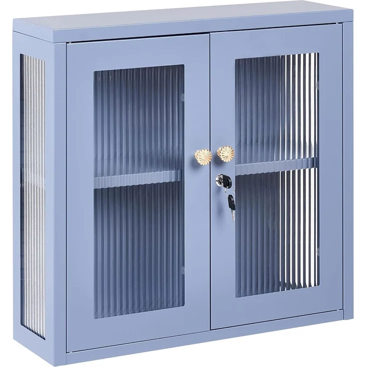 Wandschrank HARLYN 60 cm Metall Blau – Bild 1