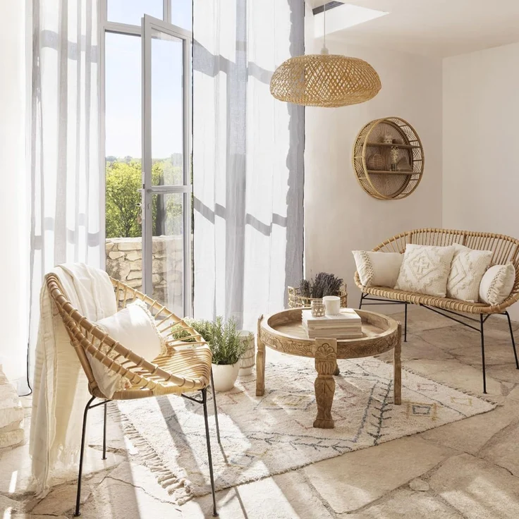 Atmosphera Créateur d'intérieur Pendelleuchte Pendelleuchte BEDDY, Boho-Stil, Bambus, 51 cm, Leuchte mit Dekofunktion, ohne Leuchtmittel – Bild 7