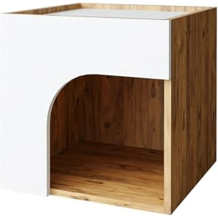 Roomart Tierhaus für Hunde & Katzen – Haustierhöhle RINO • Weiß-Eiche – Bild 6