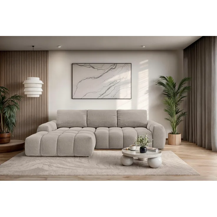 OTTO home Ecksofa AZITA L-Form, 270 cm - OTTO. Verlässliche Qualität, wahlweise als Schlafsofa m. Bettkasten, Bubble-Optik