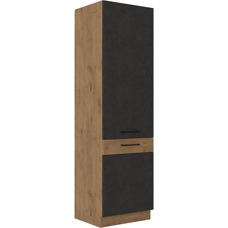 Vigo Hochschrank 60 cm Eiche Lancelot Matera Grau Küchenzeile Küchenblock Küche
