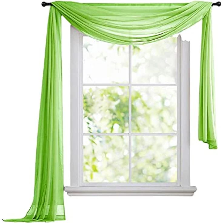 Gardinenbox Freihanddeko (1 St), ohne, transparent, Voile, Uni Volant Transparent Polyester 600cm 140cm – Bild 4