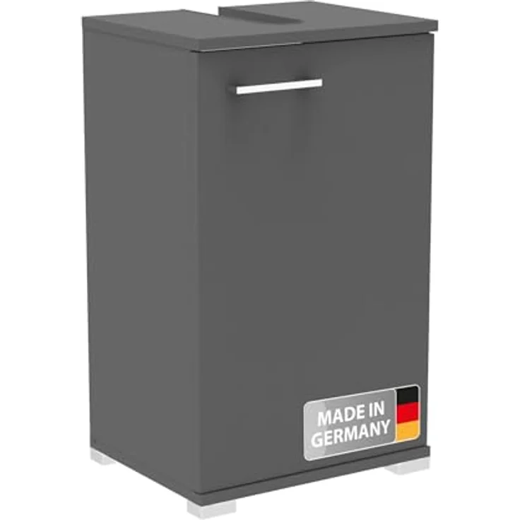 Fackelmann Easy Waschbeckenunterschrank in Anthrazit – 40cm Breite, Flexibler Türanschlag, Modernes Design und praktischer Stauraum, inkl- Füße – Made in Germany – Bild 2