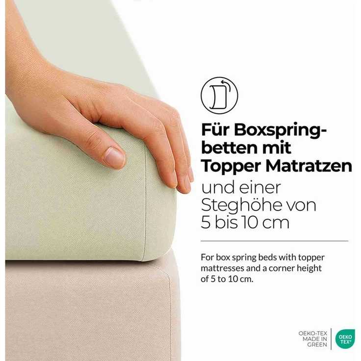etérea Himmlische Qualität Spannbettlaken etérea Comfort Jersey Topper Spannbettlaken, Jersey, Gummizug: rundum, (1 Stück) – Bild 2