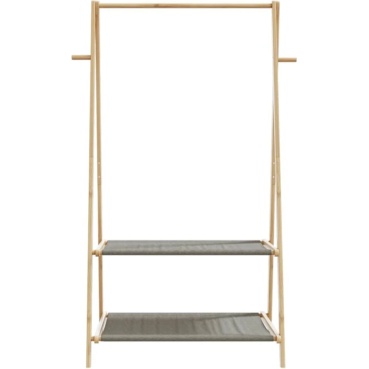 vidaXL Kleiderständer mit Ablagen 96x45,5x150,5 cm Bambus 4008910 – Bild 4