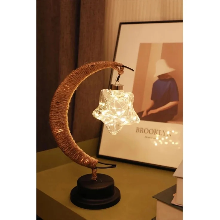 Tischlampe Nachttisch Monddesign Hängeleuchte Twirl Art Deco für Eid-Feiertage 36 V Stern – Bild 2