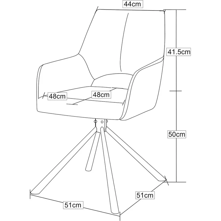 Drehstuhl 2er Set Tokio Stühle in Anthrazit - gemütliches Design - B/H/T: 57x91x64 cm – Bild 12