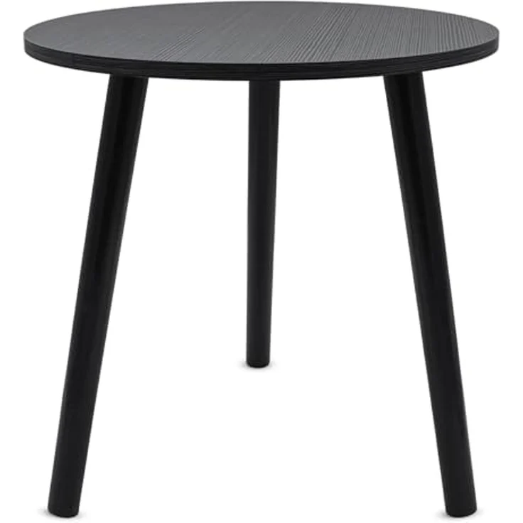 Spetebo Beistelltisch Holz Sofatisch schwarz rund - 41 x 40 cm im eleganten Design (Anzahl, 1-St, Stück), mit 3 Beinen – Bild 1