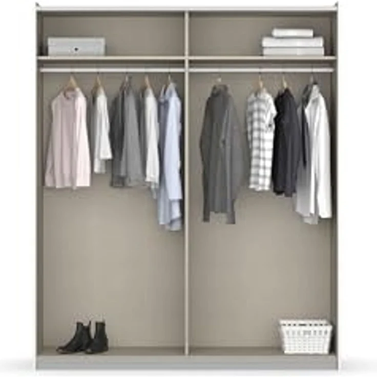 Schwebetürenschrank >Aurelia< in grau-metallic/ Eiche Artisan Dekor, B/H/T: 175/210/59 cm – Bild 3