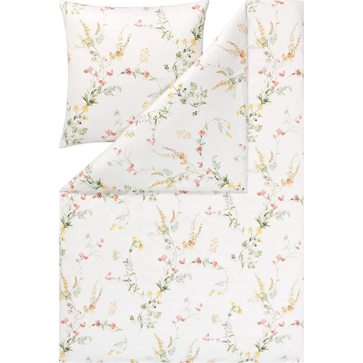 Estella Interlock Jersey Bettwäsche Tanja 6531-710 gelb floral 135x200 – Bild 2