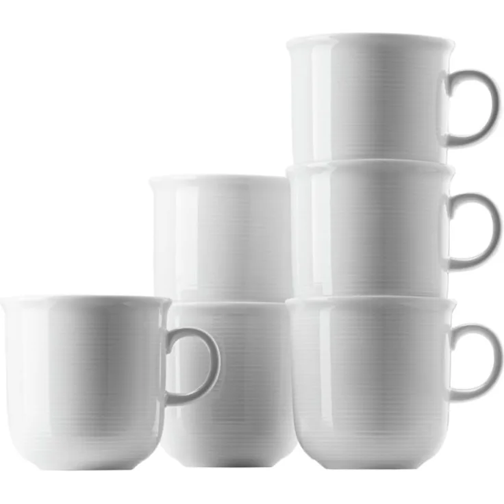 Thomas Trend Weiss Becher mit Henkel 6er Set 6x 11400-800001-15503