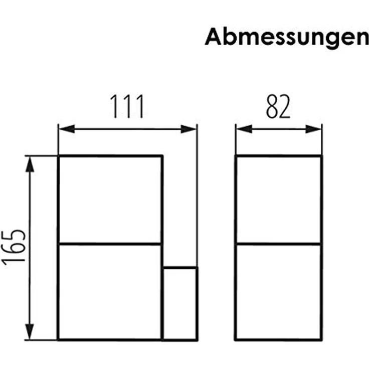 Kanlux VADRA 16L-UP 29010 Außenwandleuchte LED E27, spritzwassergeschützt, anthrazit, robustes Aluminiumgehäuse – Bild 3