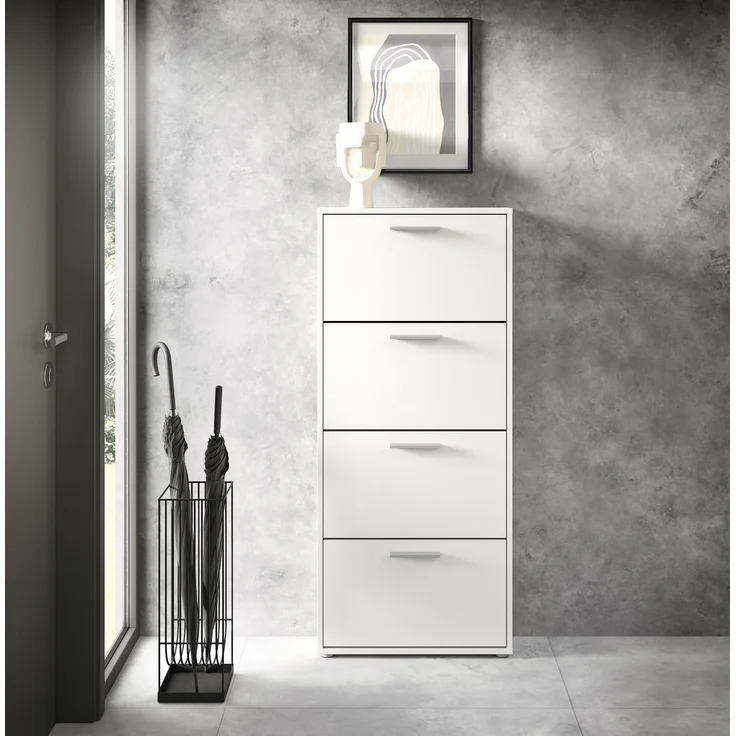 Schuhkipper >See< in Weiß, Melaminbeschichtet - 59x136x17cm (BxHxT) – Bild 7