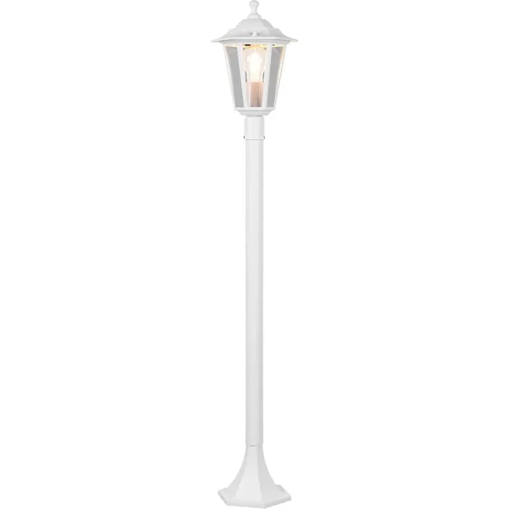 Wegeleuchte PIENZA Laterne aus Aluminium Weiß, Höhe 100cm
