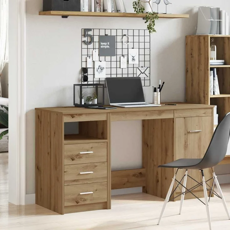 vidaXL Schreibtisch mit Schrank Artisan Oak Engineered Wood 3328552 – Bild 2
