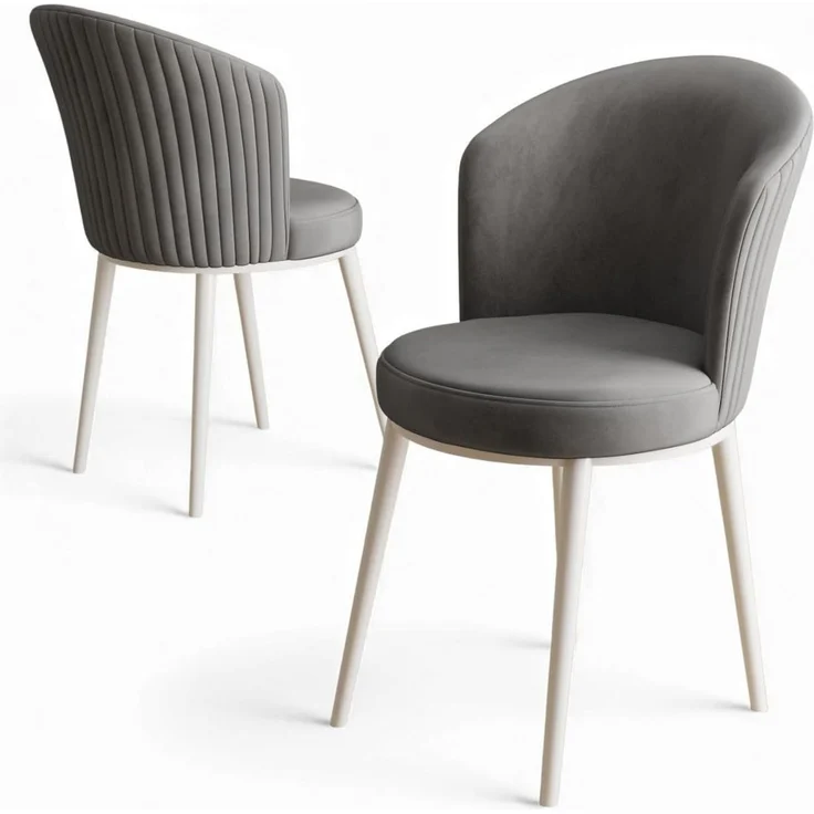 Skye Decor 'Risa - Grey, White' Stuhlset (2-teilig), Grau / Weiß, 45 x 87 x 41 cm – Bild 1