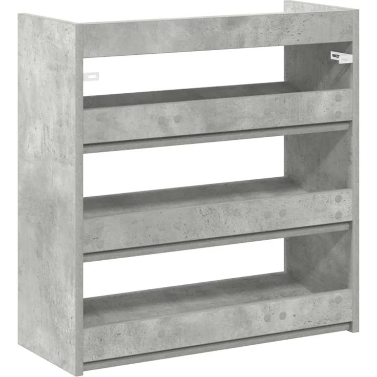 vidaXL Schuhregal Betongrau 60x25x62 cm Holzwerkstoff 859890 – Bild 5