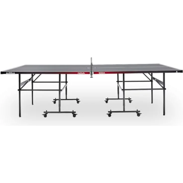 JOOLA Nova 100A Outdoor Tischtennisplatte, 4 mm Aluminium-Verbundoberfläche, wetterfest, klappbares Untergestell, inkl. Netz, rot-schwarz – Bild 3